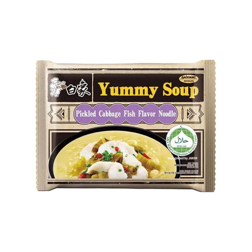 Baixiang Yummy Soup Instant Noodles (Pickled Cabbage Fish) 118g