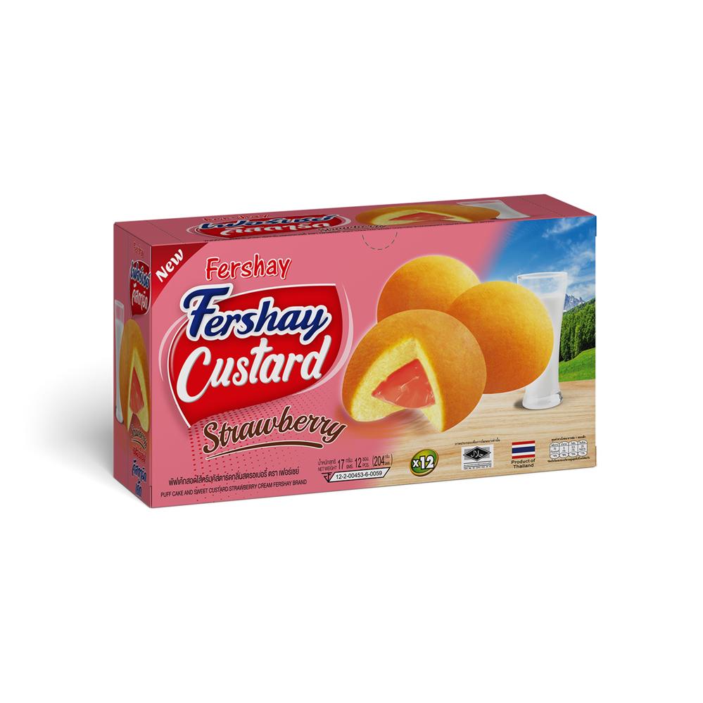 Fershay Custard Cake (Strawberry) 204g