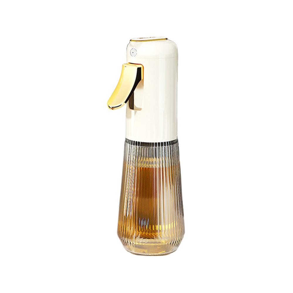 Glass Oil Sprayer Bottle 280ml - White & Gold