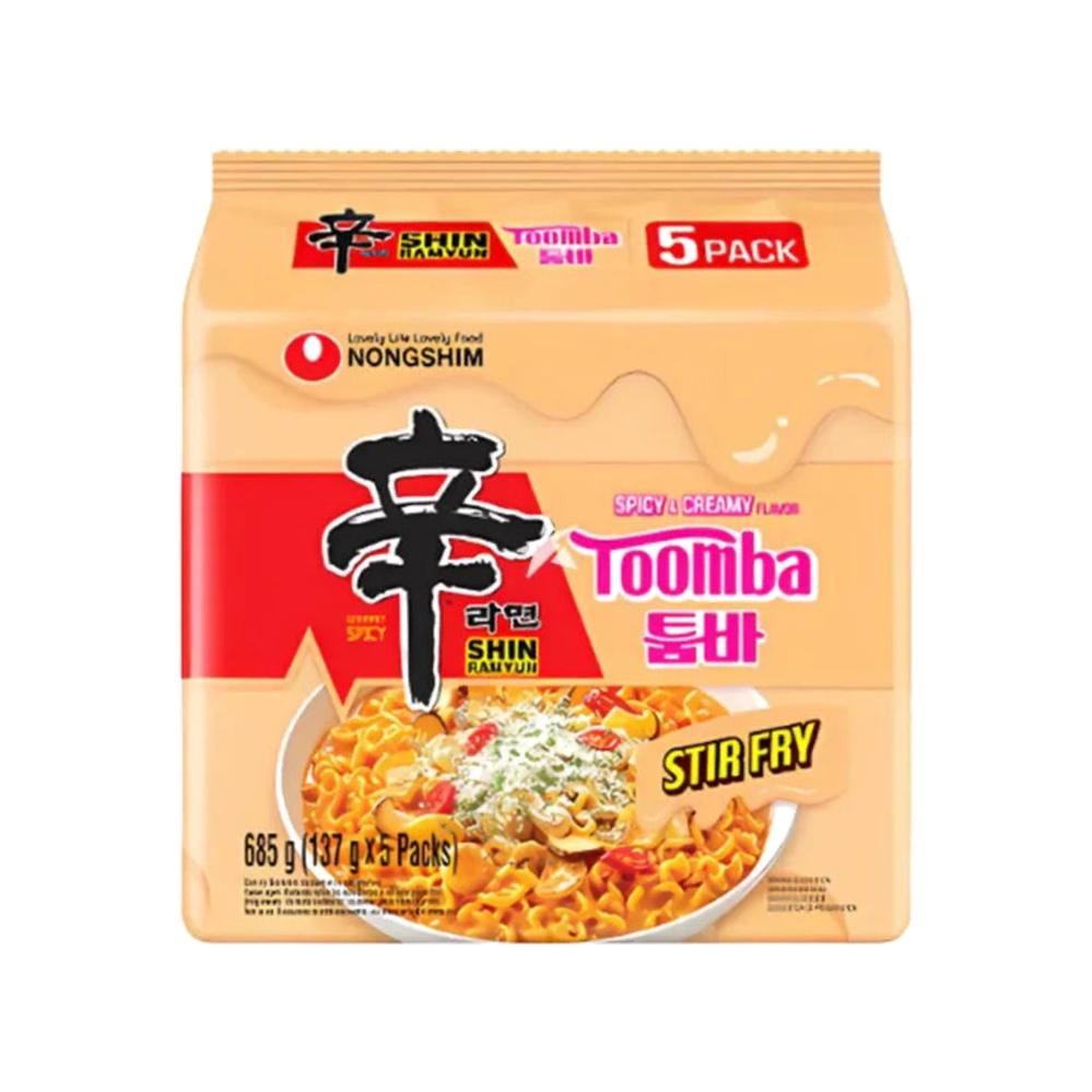 Nongshim Shin Ramyun Stir Fry Toomba (Spicy & Creamy) Multi-Pack 5x137g