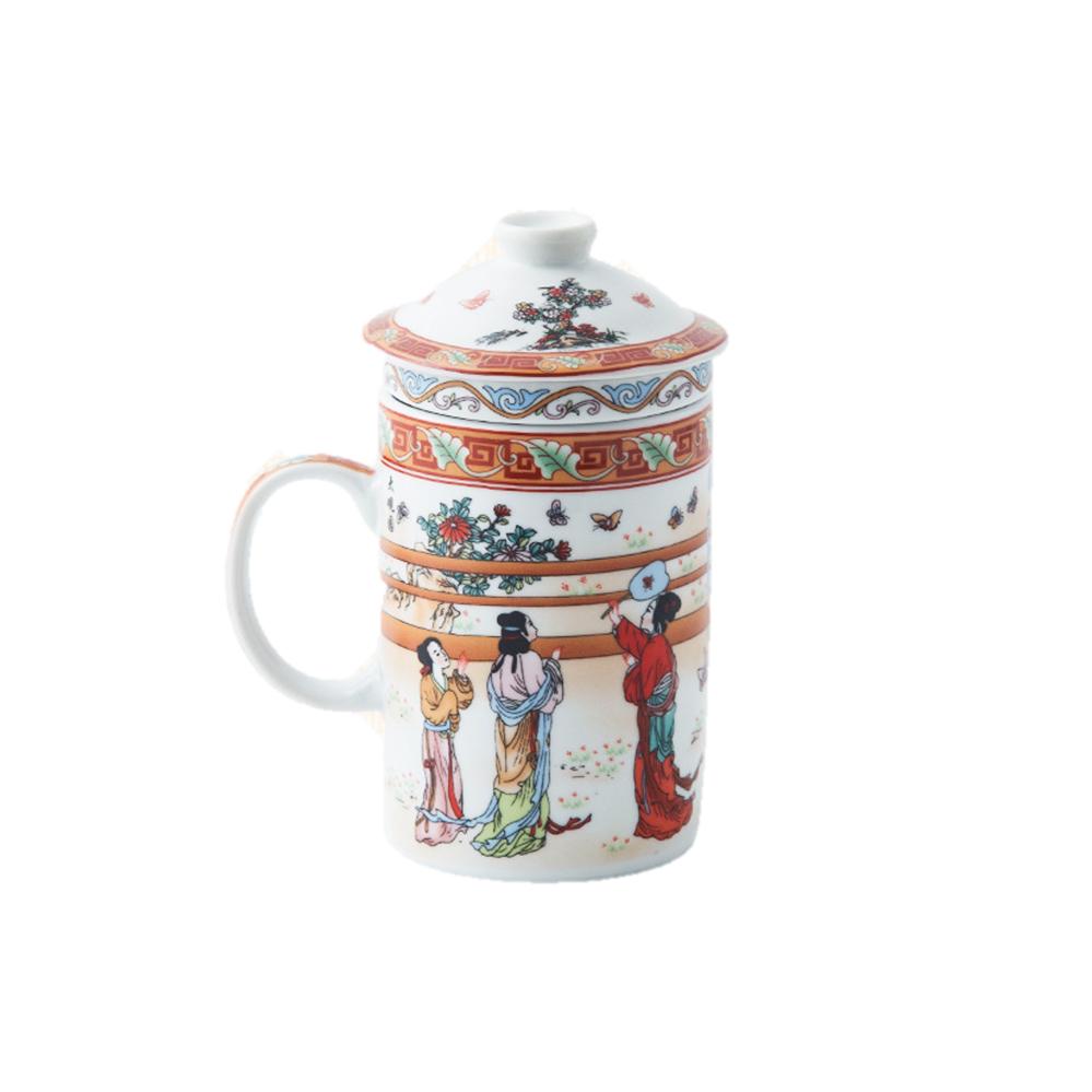 Chinese Porcelain Tea Infuser Mug with Lid - Style 05