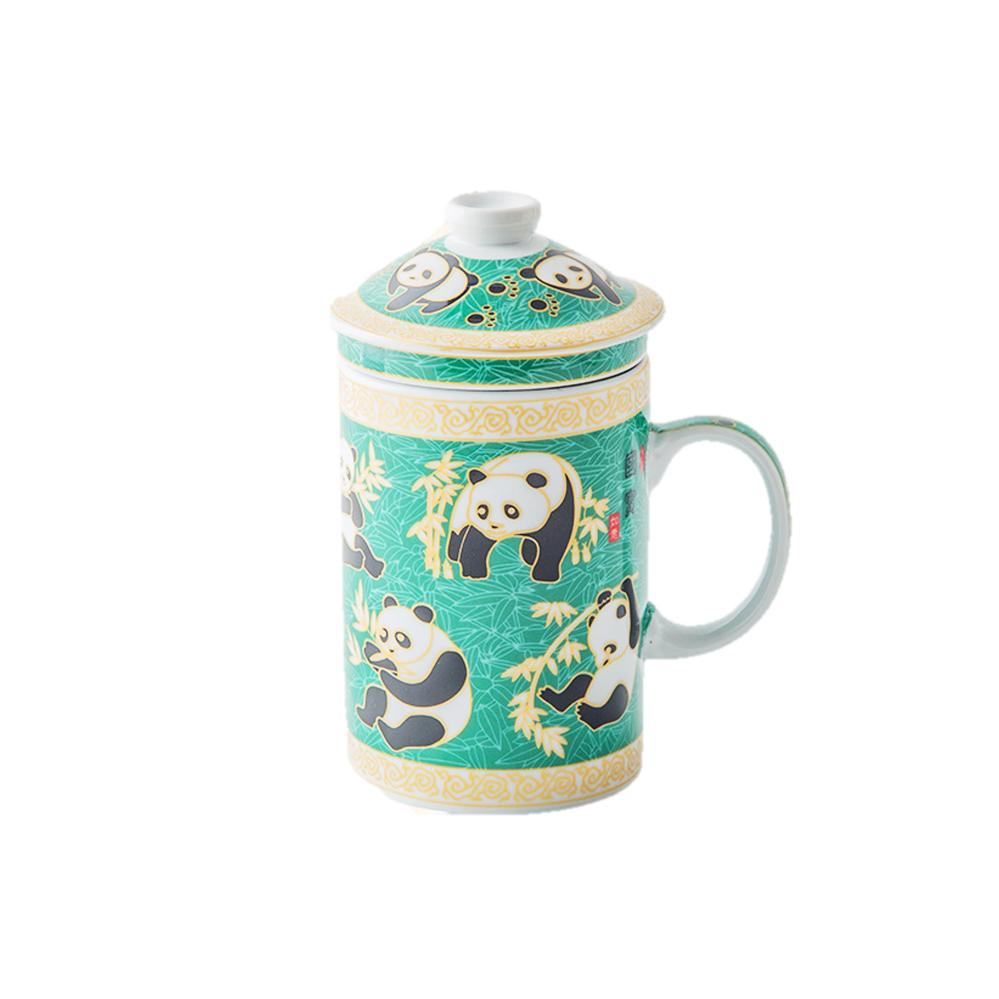 Chinese Porcelain Tea Infuser Mug with Lid - Style 08