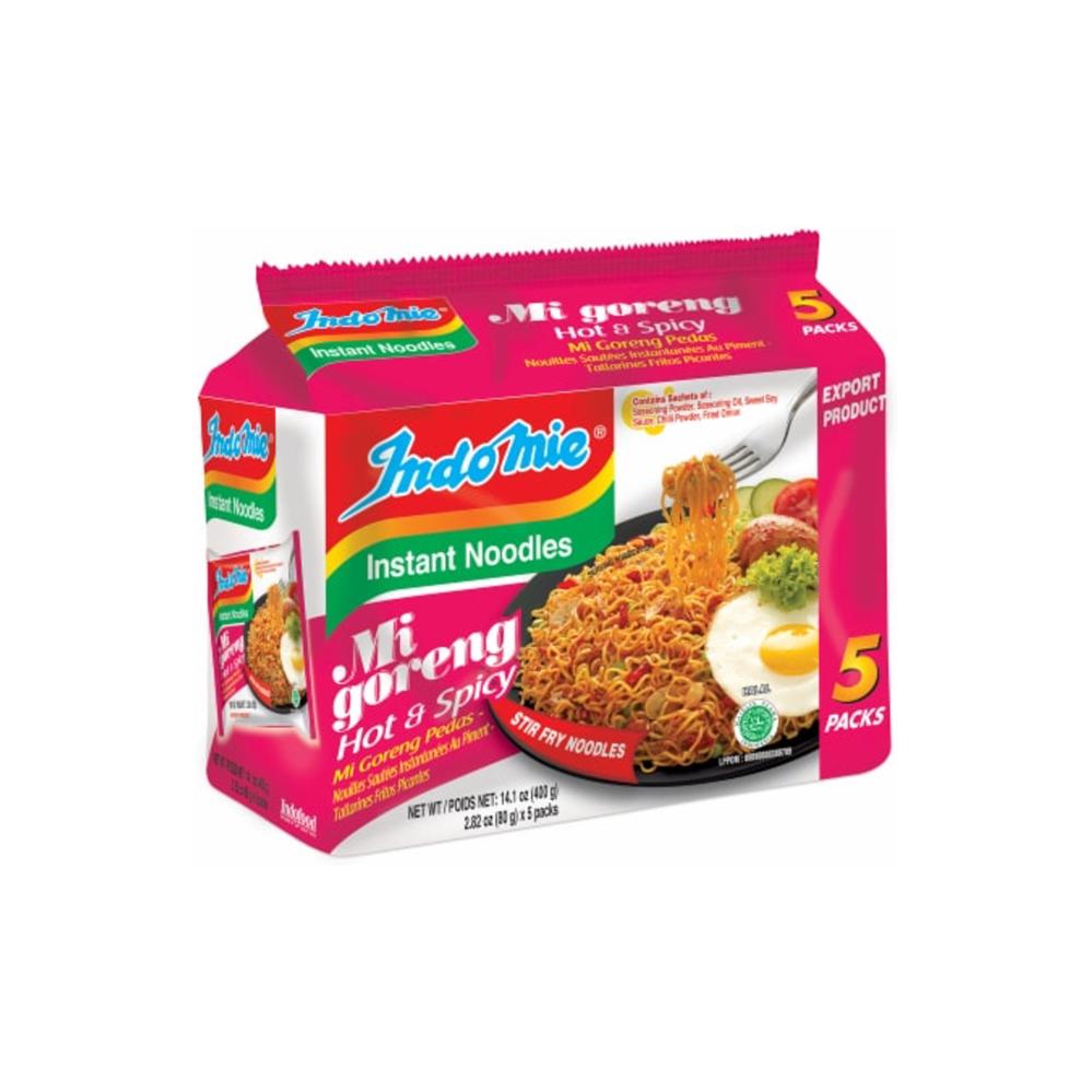 Indomie Mi Goreng Instant Noodles (Hot & Spicy) Multi-Pack 5x80g