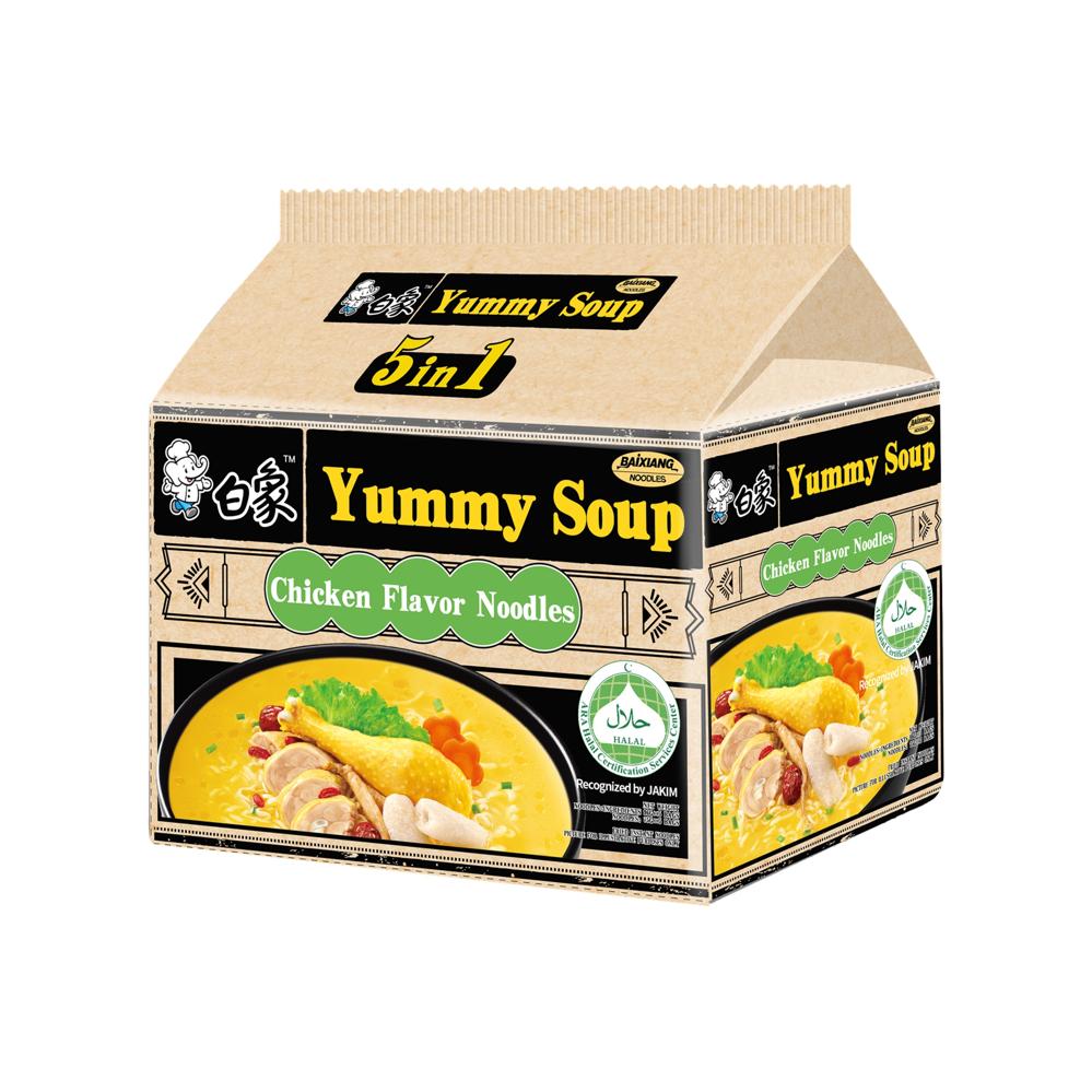 Baixiang Yummy Soup Instant Noodles (Chicken) Multi-Pack 5x96g