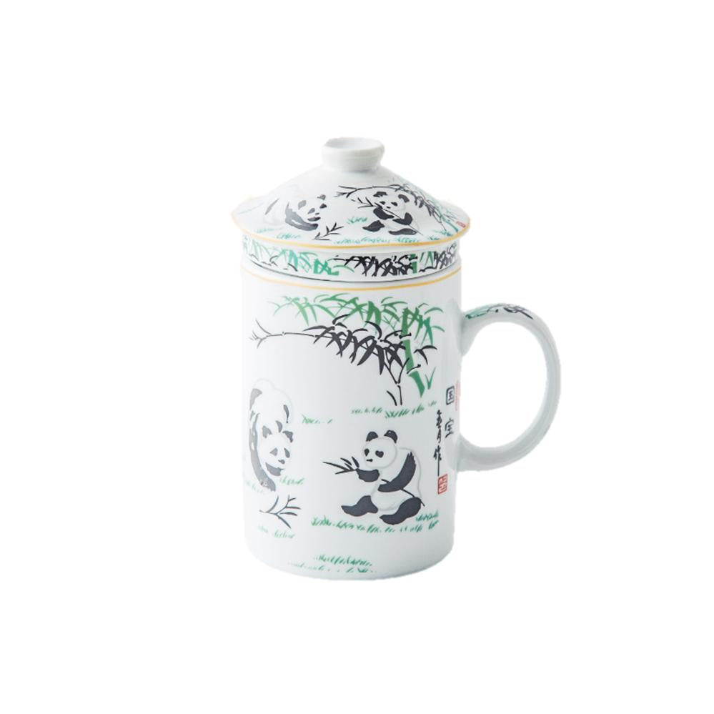 Chinese Porcelain Tea Infuser Mug with Lid - Style 07