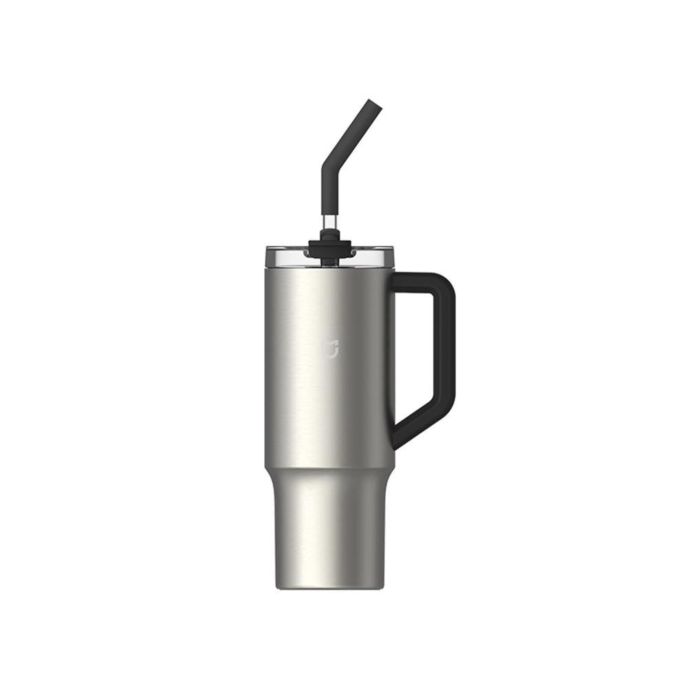 Xiaomi Mijia Portable Stainless Steel Thermos Cup with Straw 1L - Metallic Grey