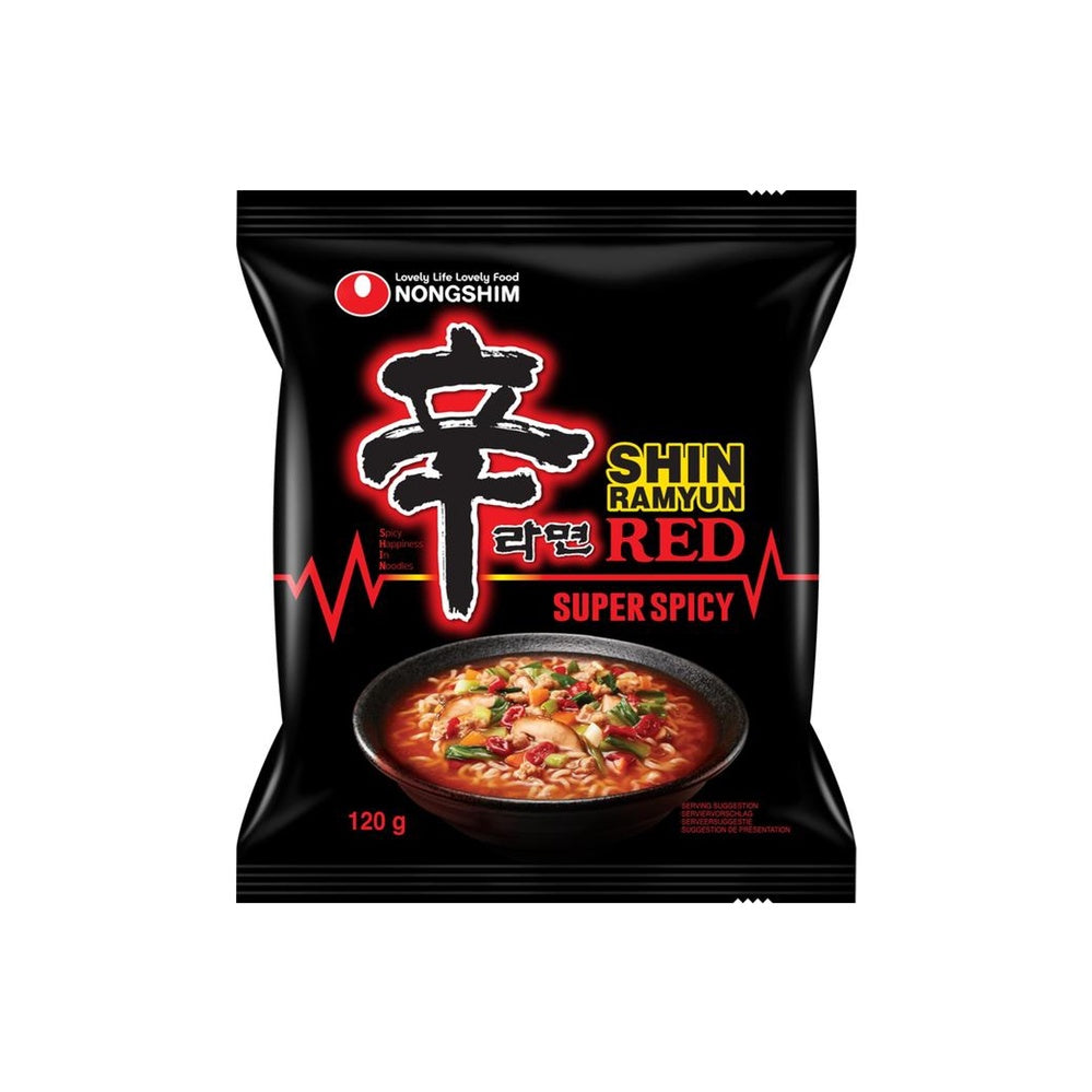 Nongshim Shin Ramyun Noodle Soup (Red Super Spicy) 120g