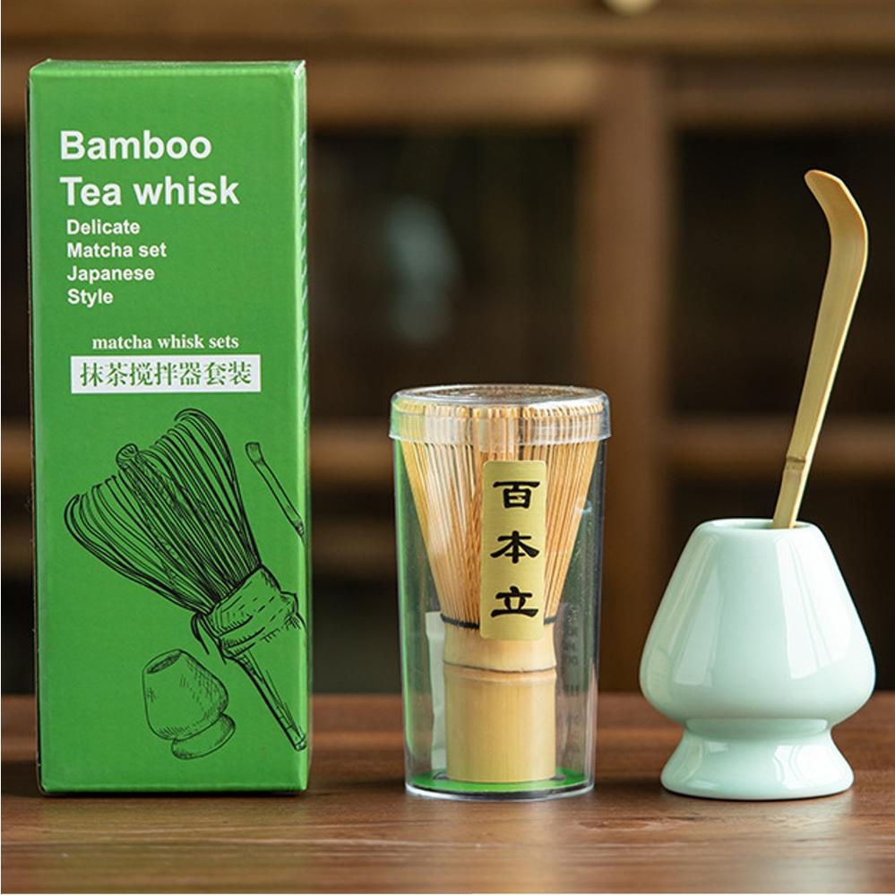 Matcha Tea Set (Bamboo Whisk & Scoop & Whisk Stand)