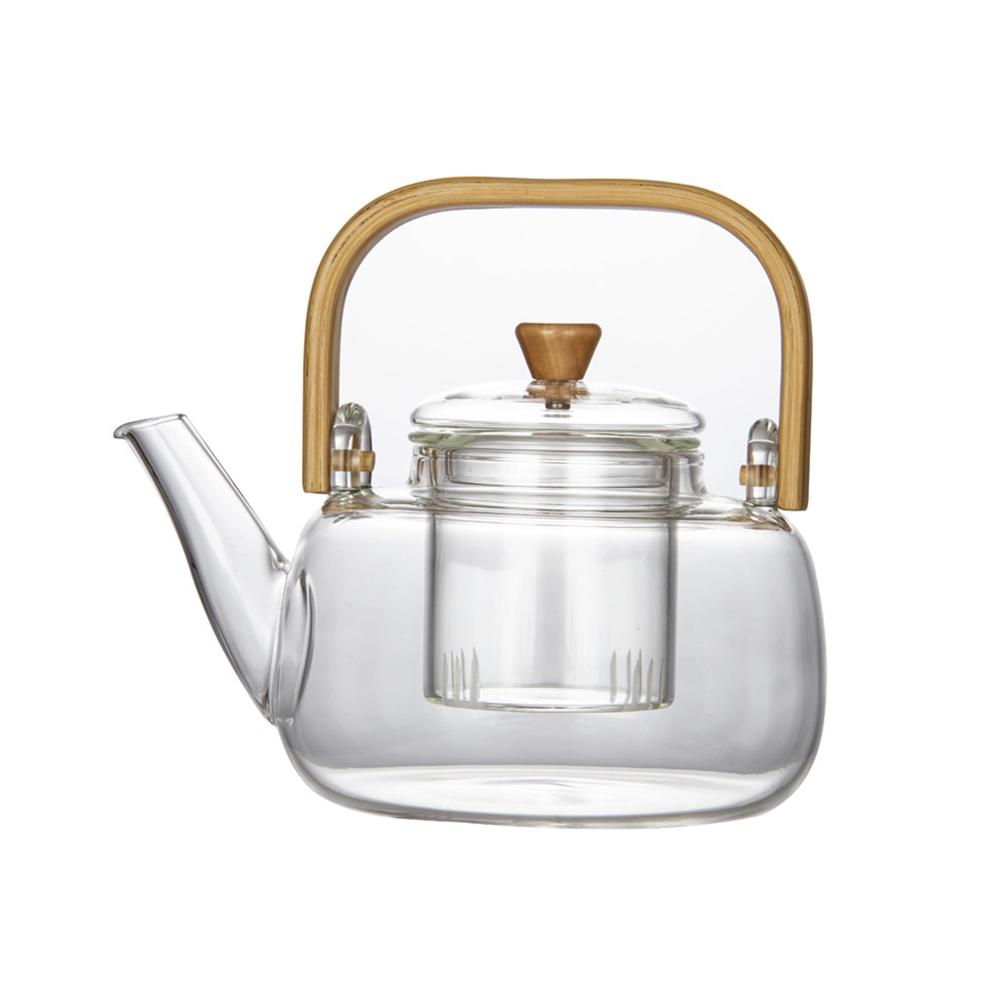 Glass Teapot with Bamboo Handle 900ml