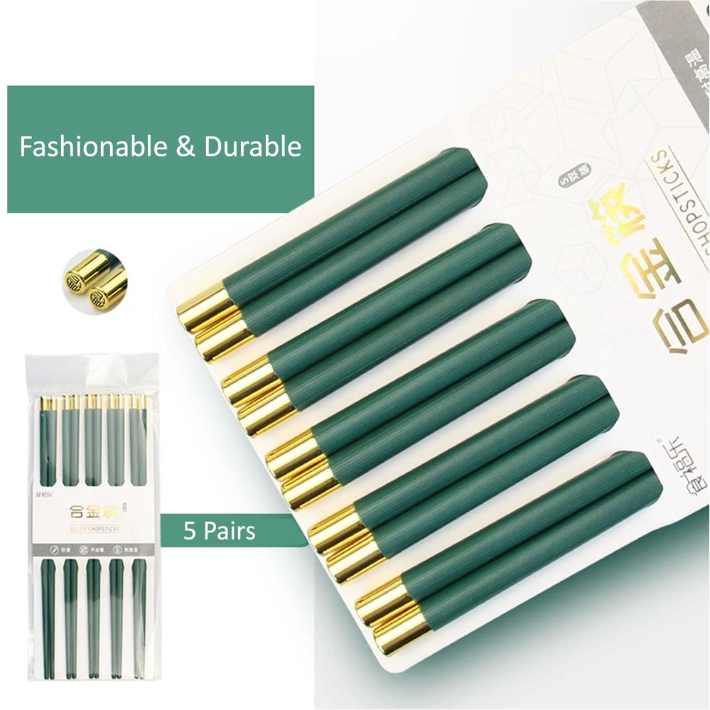 Hybrid Material Chopstick Set (5 Pairs) - Style 02