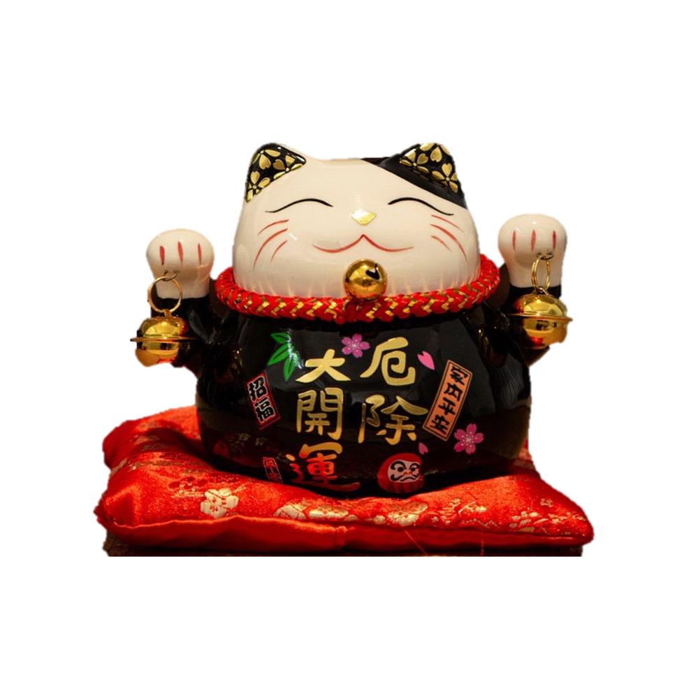 Ceramic Maneki-Neko Lucky Cat Coin Bank (11cm) - Style 04