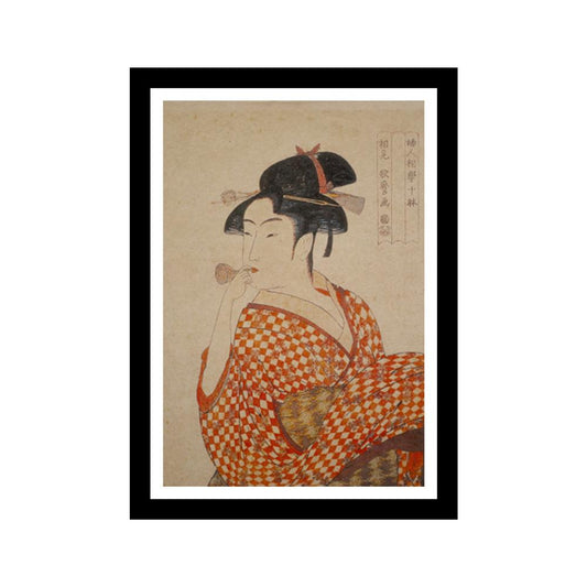 Retro Japanese Art Print with Frame (A4) - Style 04