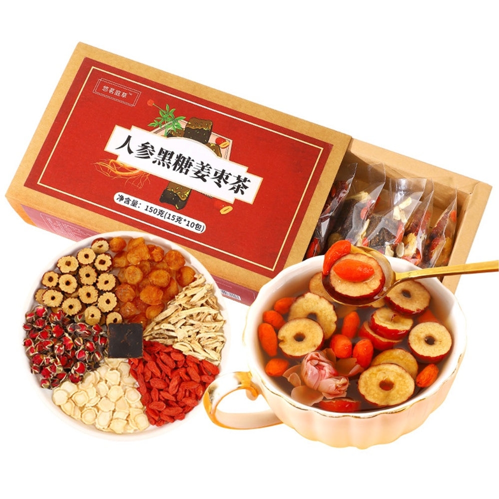 Ginseng, Ginger & Jujube Brown Sugar Herbal Tea 150g