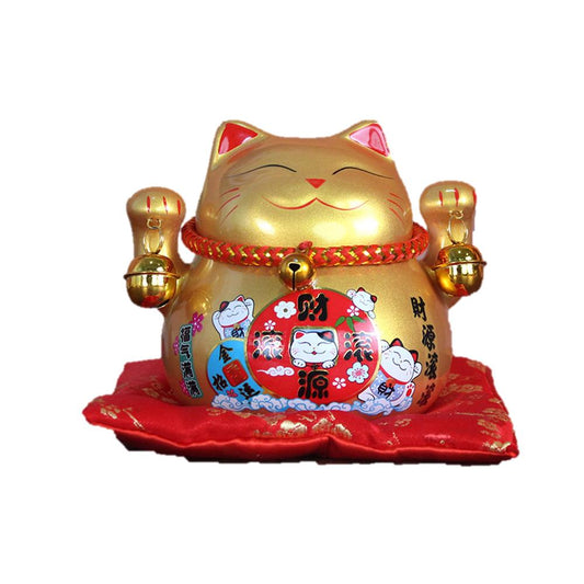 Ceramic Maneki-Neko Lucky Cat Coin Bank (11cm) - Style 10