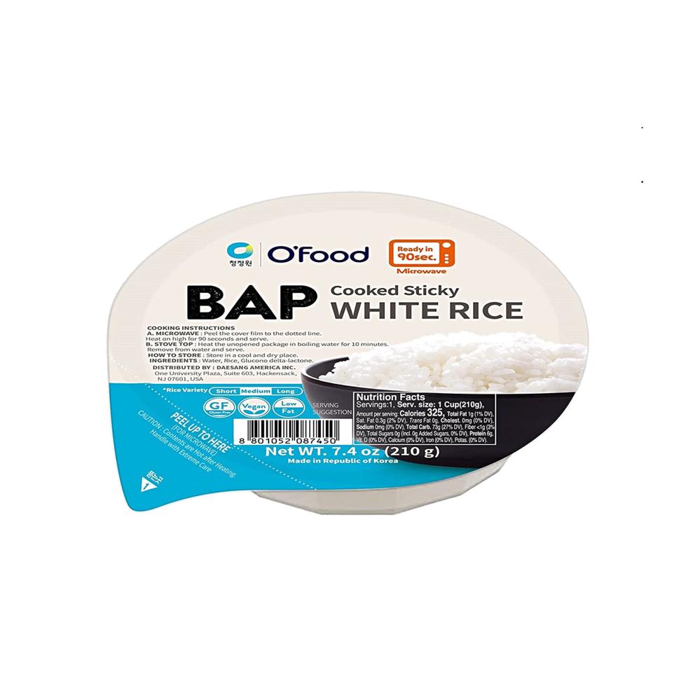 Chung Jung One O'Food BAP Cooked Sticky White Rice 210g