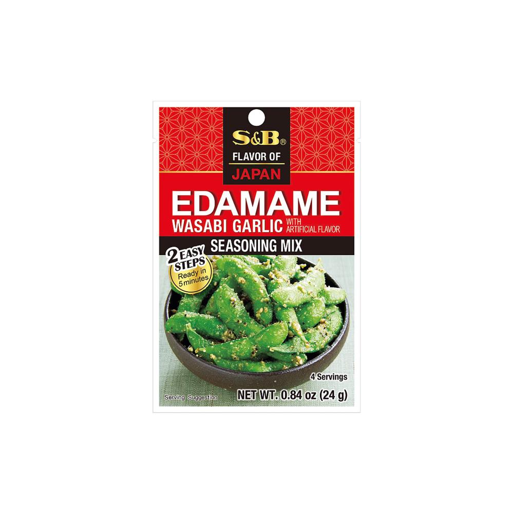 S&B Edamame Seasoning Mix (Wasabi Garlic) 24g