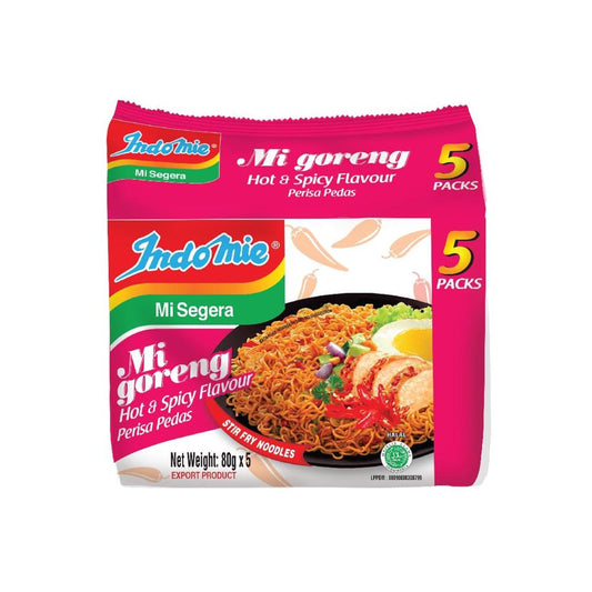 Indomie Mi Goreng Instant Noodles (Hot & Spicy) Multi-Pack 5x80g