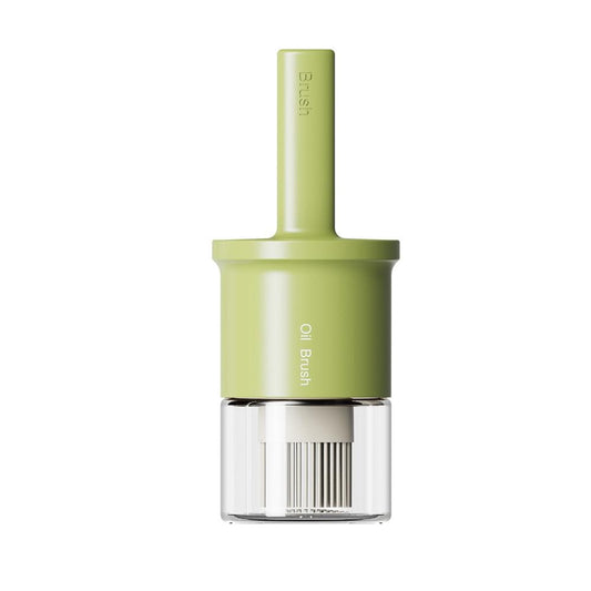 Glass Oil Brush Bottle 300ml - Green