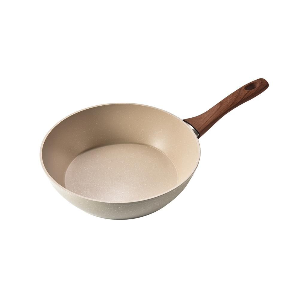 White Maifan Stone Non-Stick Frying Pan 28cm