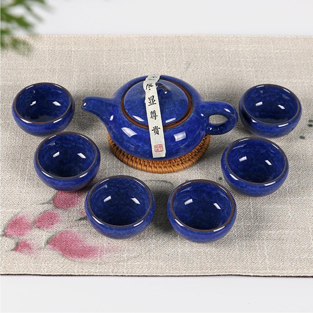 Retro Porcelain Tea Set (1 Teapot, 6 Cups) - Style 01