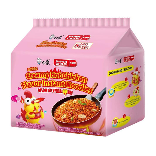 Baixiang Instant Noodles (Creamy Hot Chicken) Multi-Pack 5x112g
