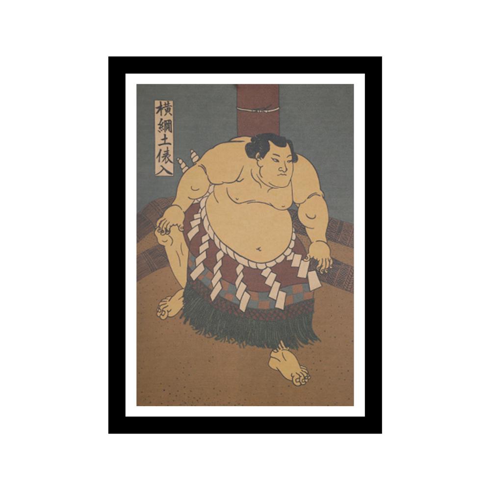 Retro Japanese Art Print with Frame (A4) - Style 09