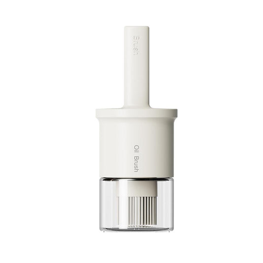 Glass Oil Brush Bottle 300ml - White