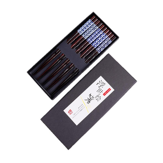 Wooden Chopsticks 5-Pair Gift Set (22.5cm) - Style 03