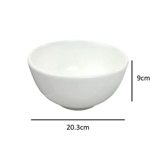 White Ceramic Bowl 8″