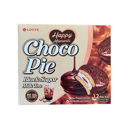 Lotte Choco Pie (Black Sugar Milk Tea) 336g