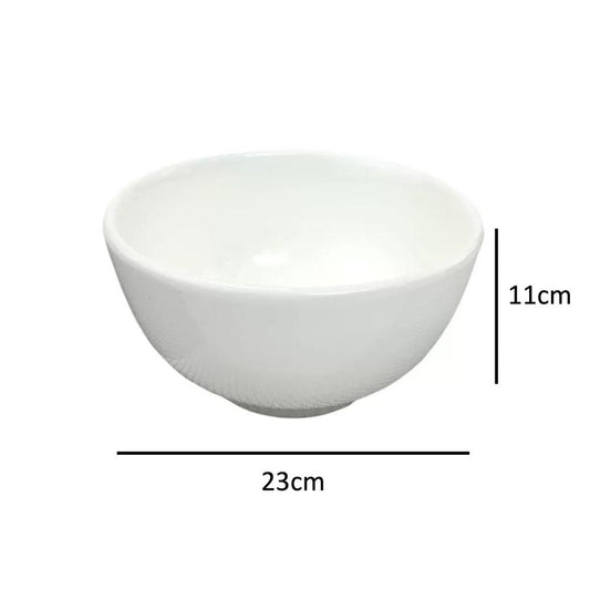 White Ceramic Bowl 9″