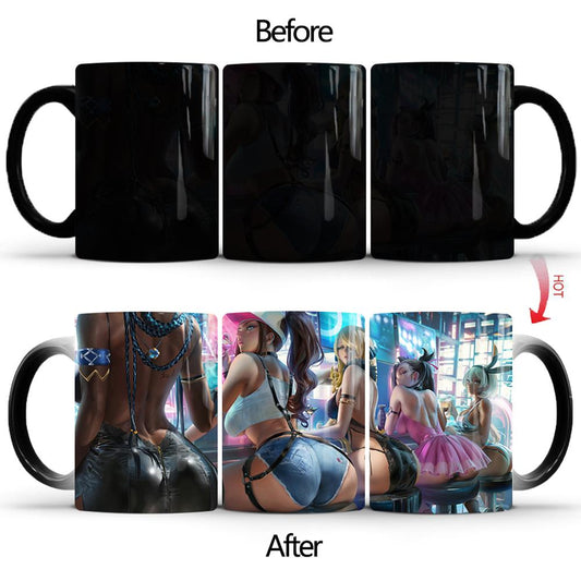 Hot Anime Girl Magic Mug - Bea & Cynthia & Hilda & Marnie & Nessa from Pokémon