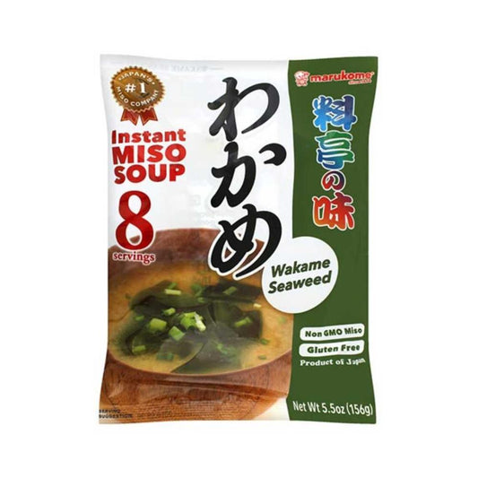 Marukome Instant Miso Soup Wakame Seaweed Flavour Ryoutei No Aji 156g