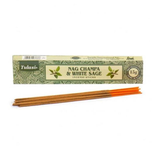 Tulasi Nag Champa & White Sage Incense Sticks 15g