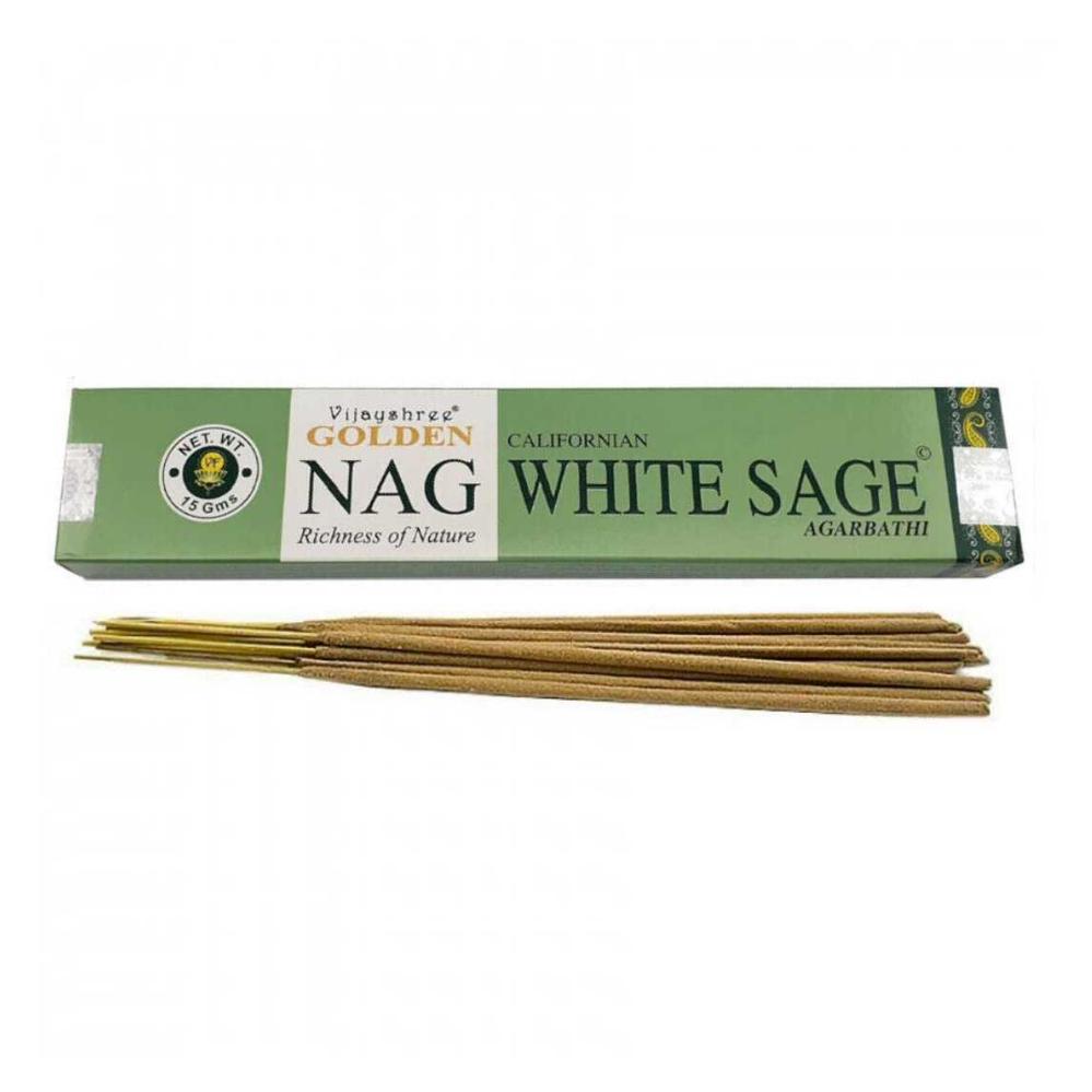 Vijayshree Golden Nag White Sage Incense Sticks 15g